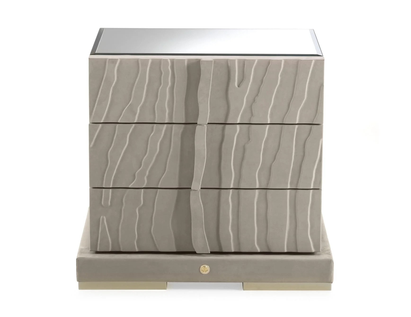 Nella Vetrina Sahara Modern Luxury Italian Night Table in Ivory Lacquered